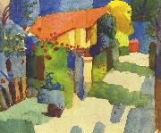 August Macke Haus im Garten oil painting